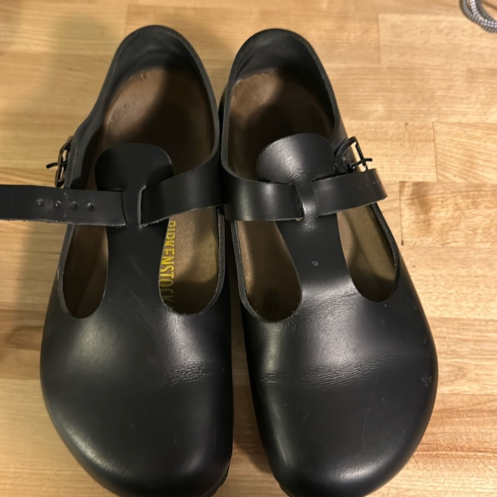 Birkenstock Paris Mary Jane T Strap Clogs Size 38 (7US) EUC